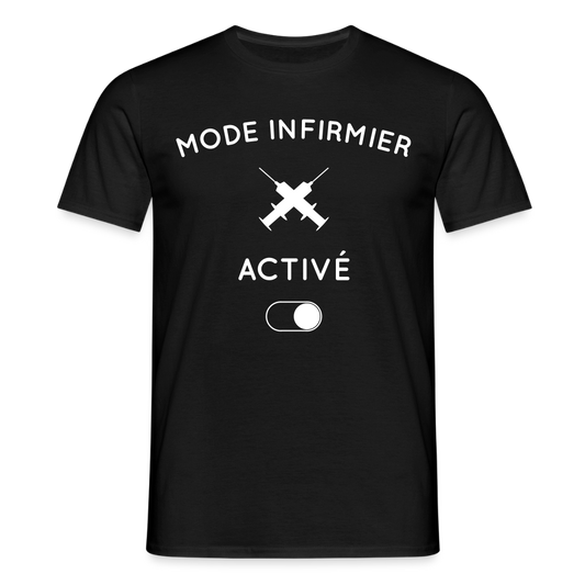 T-shirt Homme - Mode infirmier activé - noir