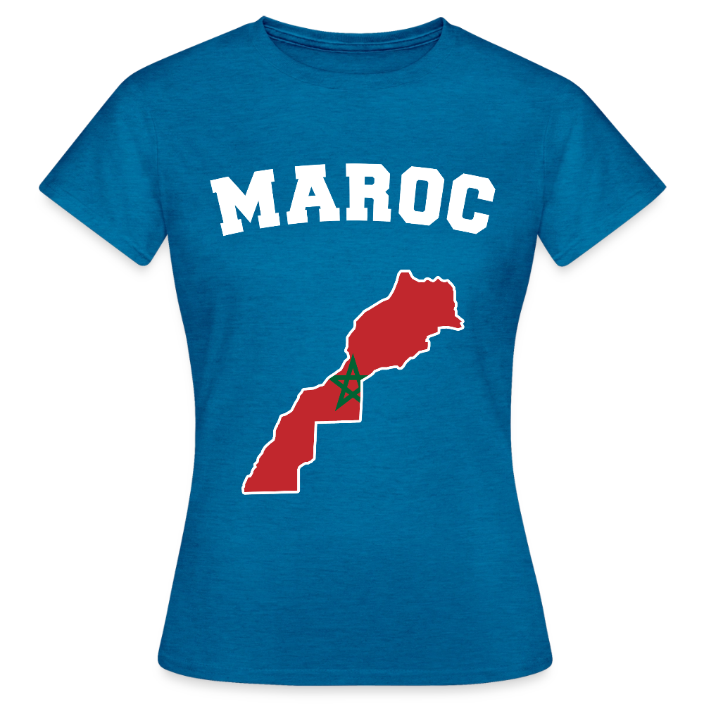 T-shirt Femme - Maroc - bleu saphir antique chiné