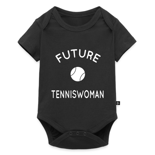 Body Bébé bio manches courtes - Future tenniswoman - noir