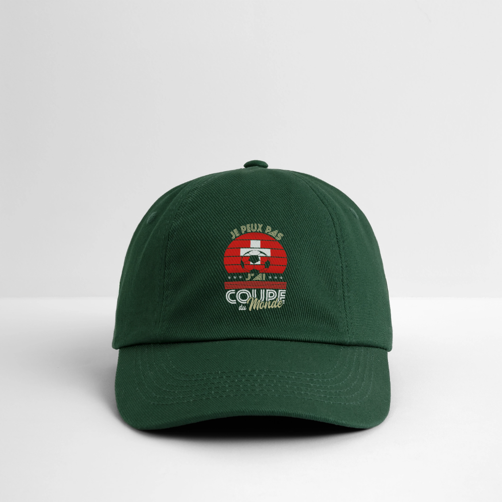 Casquette classique - Je peux pas j'ai Coupe du Monde - Suisse - vert bouteille
