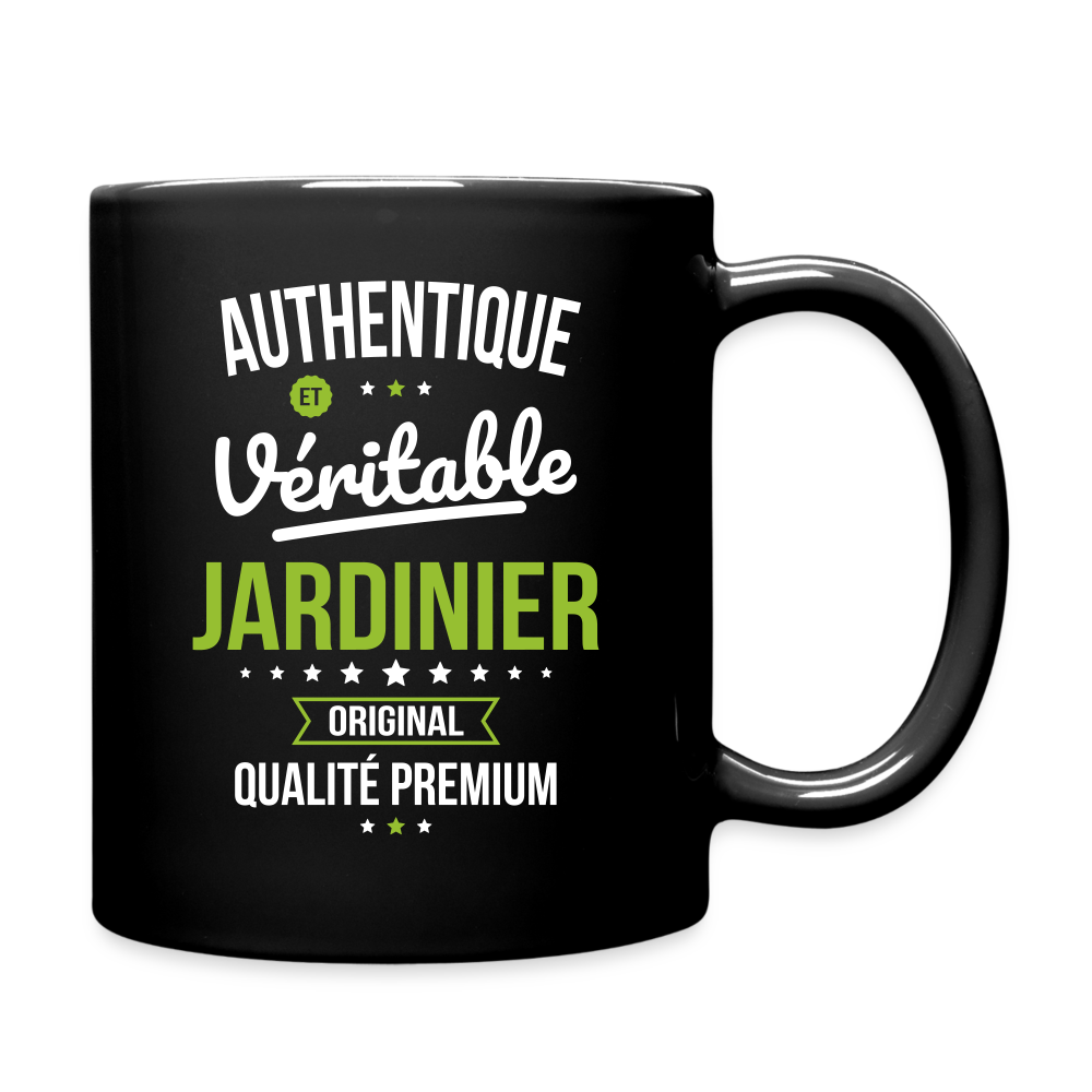 Mug uni - Authentique et véritable Jardinier - noir