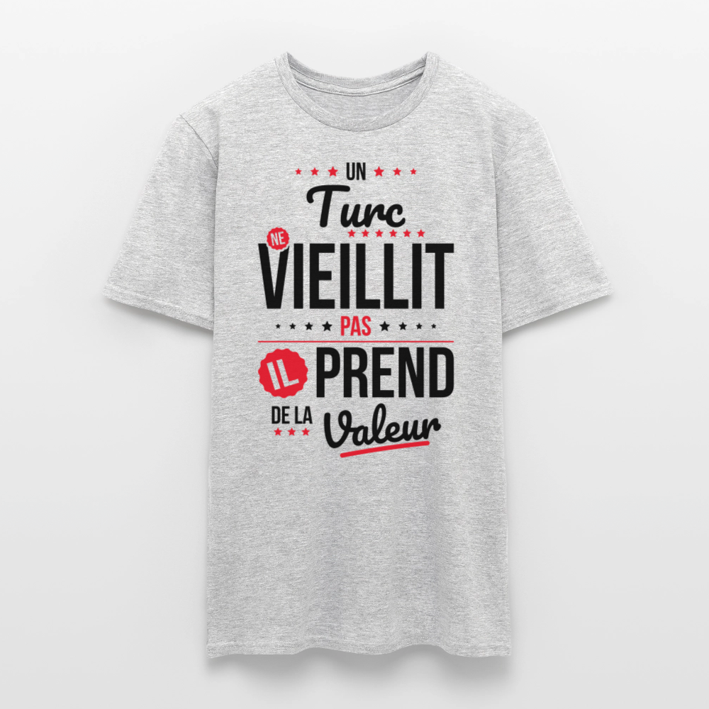 T-shirt Homme - Un Turc ne vieillit pas - gris chiné