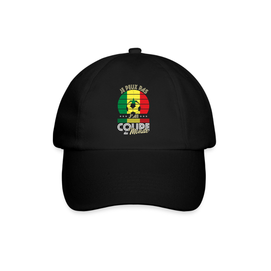 Casquette classique - Je peux pas j'ai Coupe du Monde - Sénégal - noir/noir