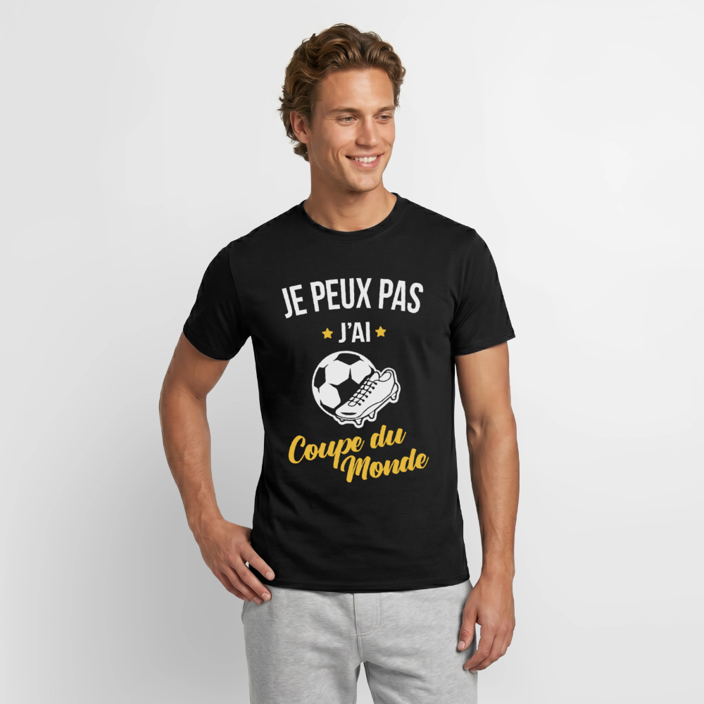 T-shirt Homme - Je peux pas j'ai Coupe du Monde - noir