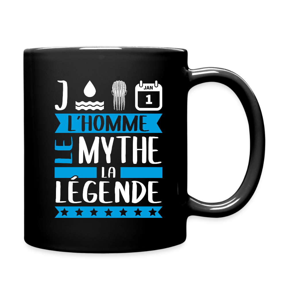 Mug uni Jonathan rébus – L’homme, le mythe, la légende - noir