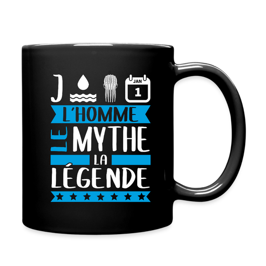 Mug uni Jonathan rébus – L’homme, le mythe, la légende - noir
