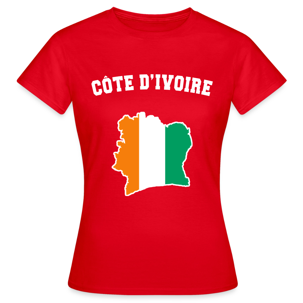 T-shirt Femme - Côte d'Ivoire - rouge