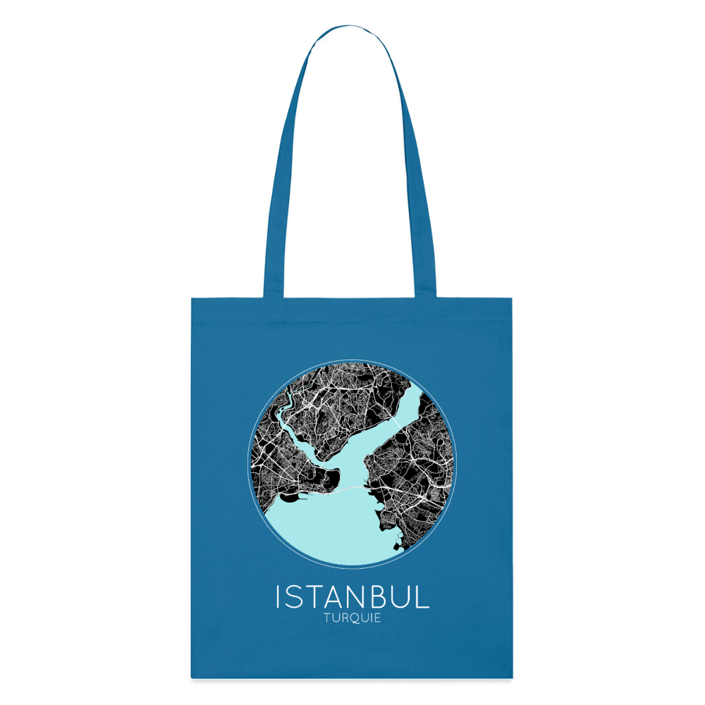 Tote Bag Istanbul Bio – Plan d’Istanbul - bleu royal
