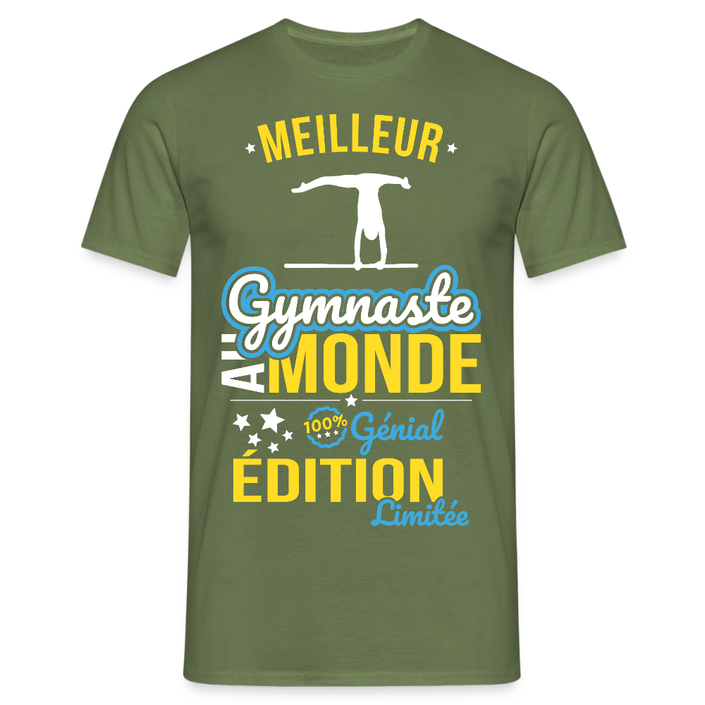 T-shirt Homme - Meilleur Gymnaste au monde - 100% génial - vert militaire
