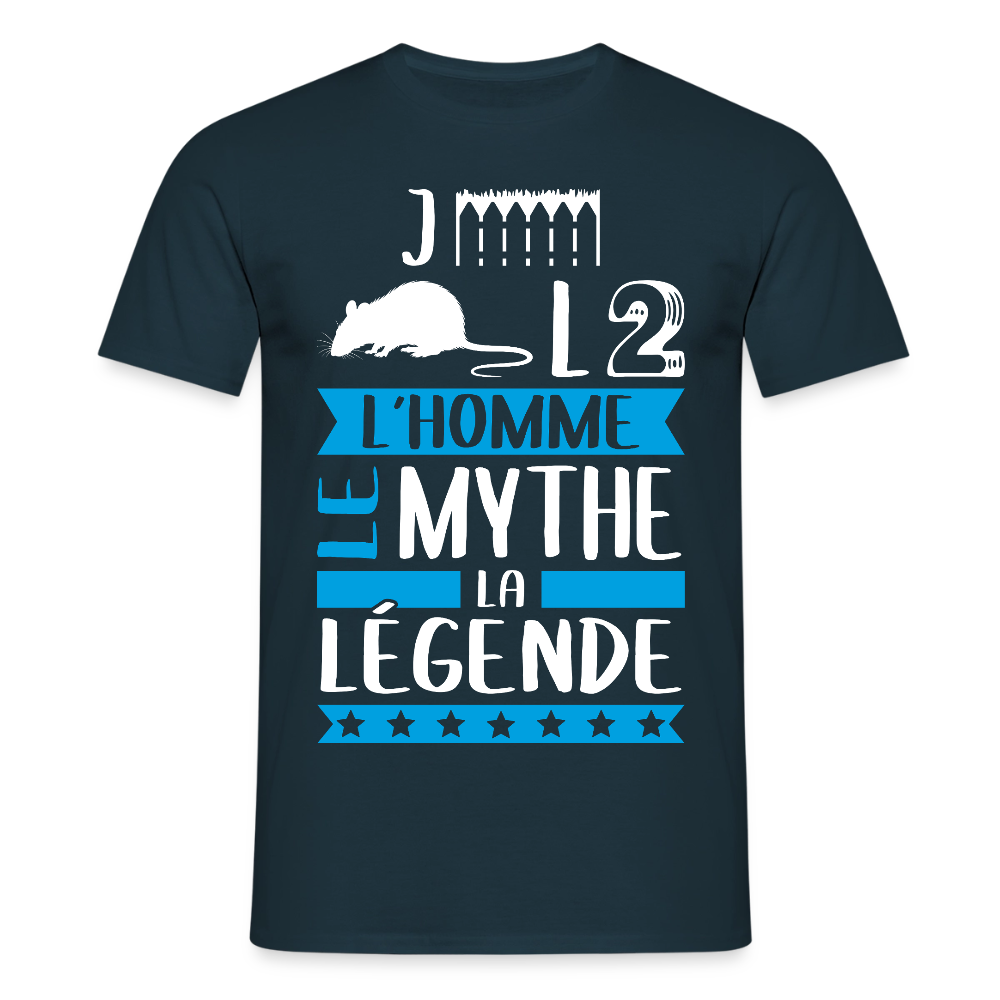 T-shirt homme Gérald rébus – L’homme, le mythe, la légende - marine
