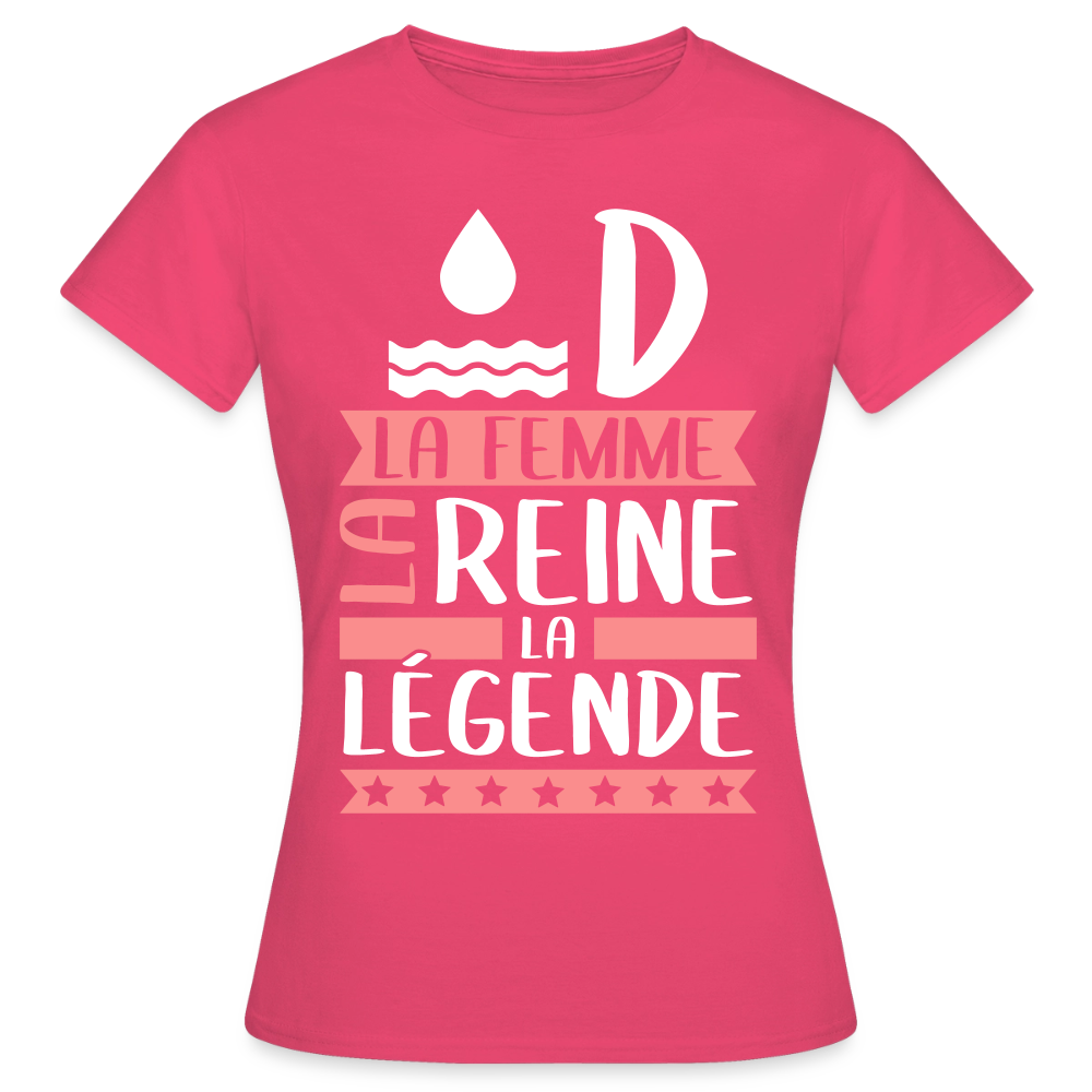 T-shirt femme Aude rébus – La femme, la reine, la légende - rose azalée