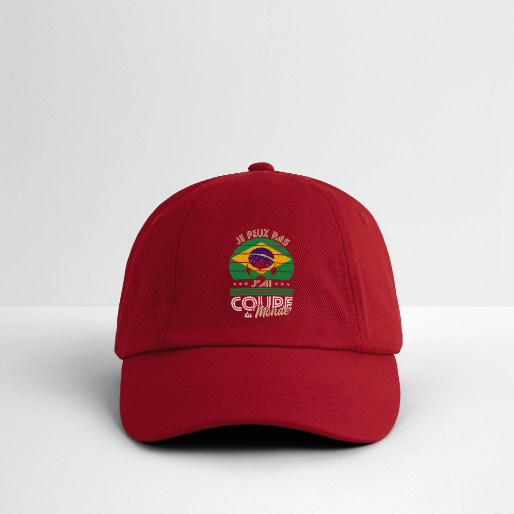 Casquette classique - Je peux pas j'ai Coupe du Monde - Brésil - rouge classique
