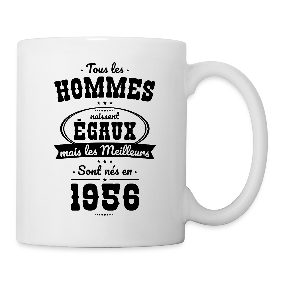 Mug blanc anniversaire homme 70 ans – Les meilleurs sont nés en 1956 - blanc