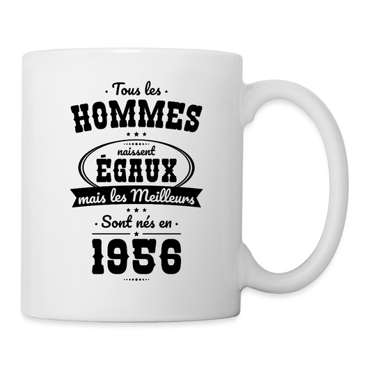Mug blanc anniversaire homme 70 ans – Les meilleurs sont nés en 1956 - blanc