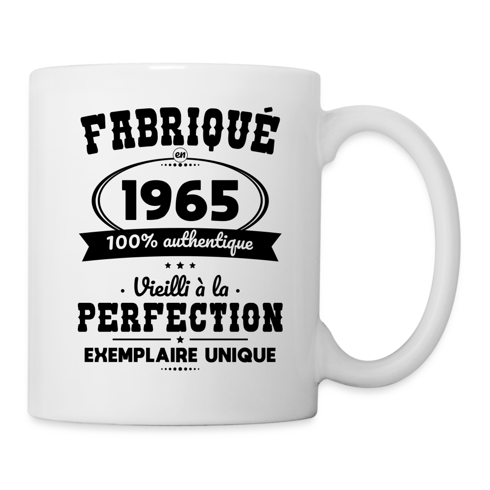 Mug blanc - Anniversaire 60 Ans - Fabriqué en 1965 - blanc
