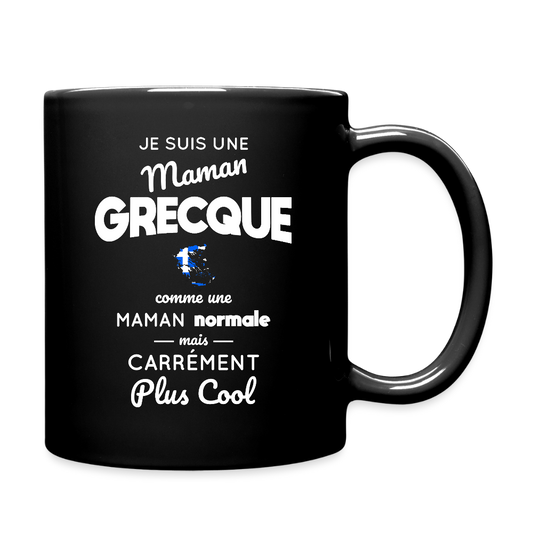 Mug uni - Maman Grecque plus cool - noir