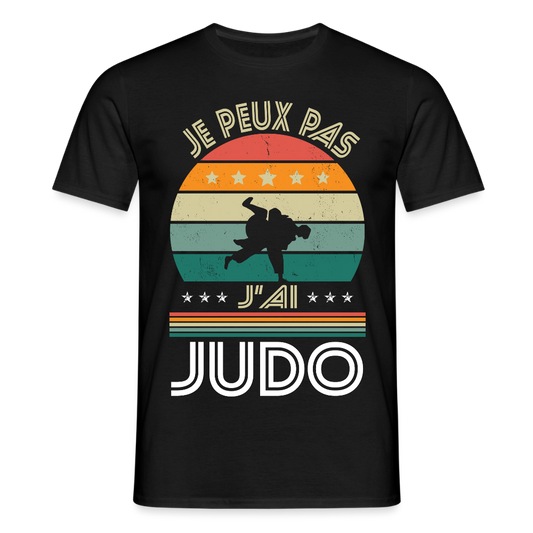 T-shirt Homme - Je peux pas j'ai Judo - noir