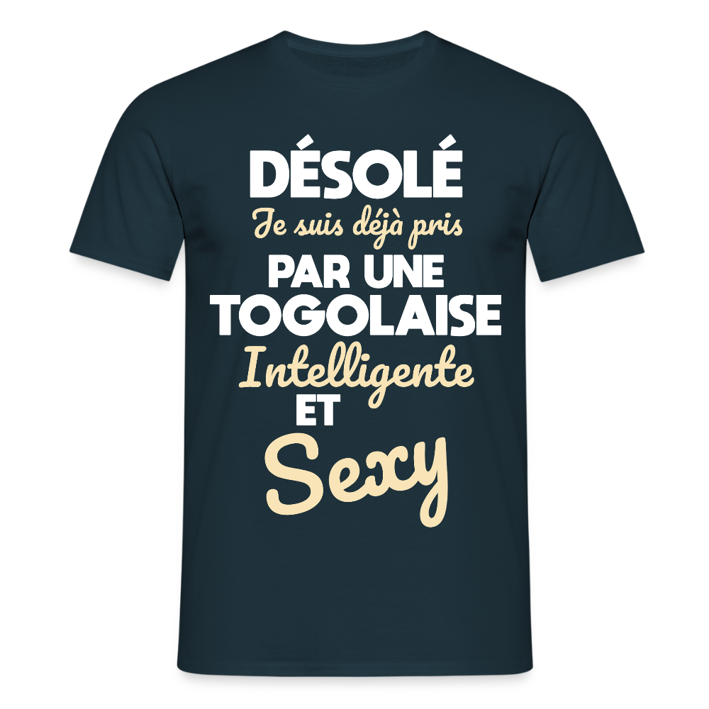 T-shirt Homme -  Je suis déjà pris par une Togolaise intelligente et sexy - marine