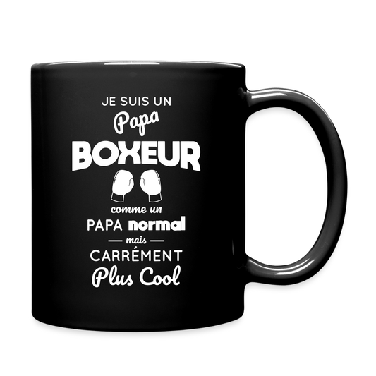 Mug uni - Papa boxeur plus cool - noir