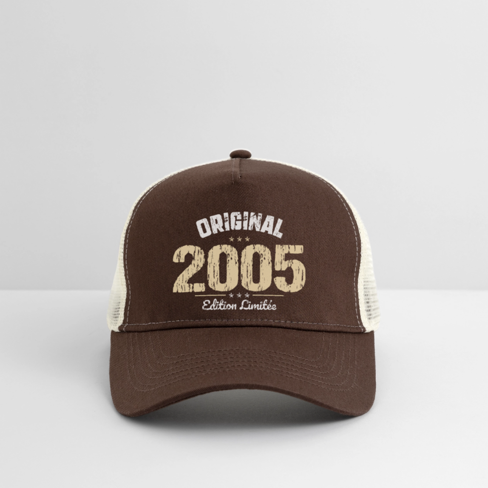 Casquette Trucker - Anniversaire 20 Ans - Original 2005 - marron/beige
