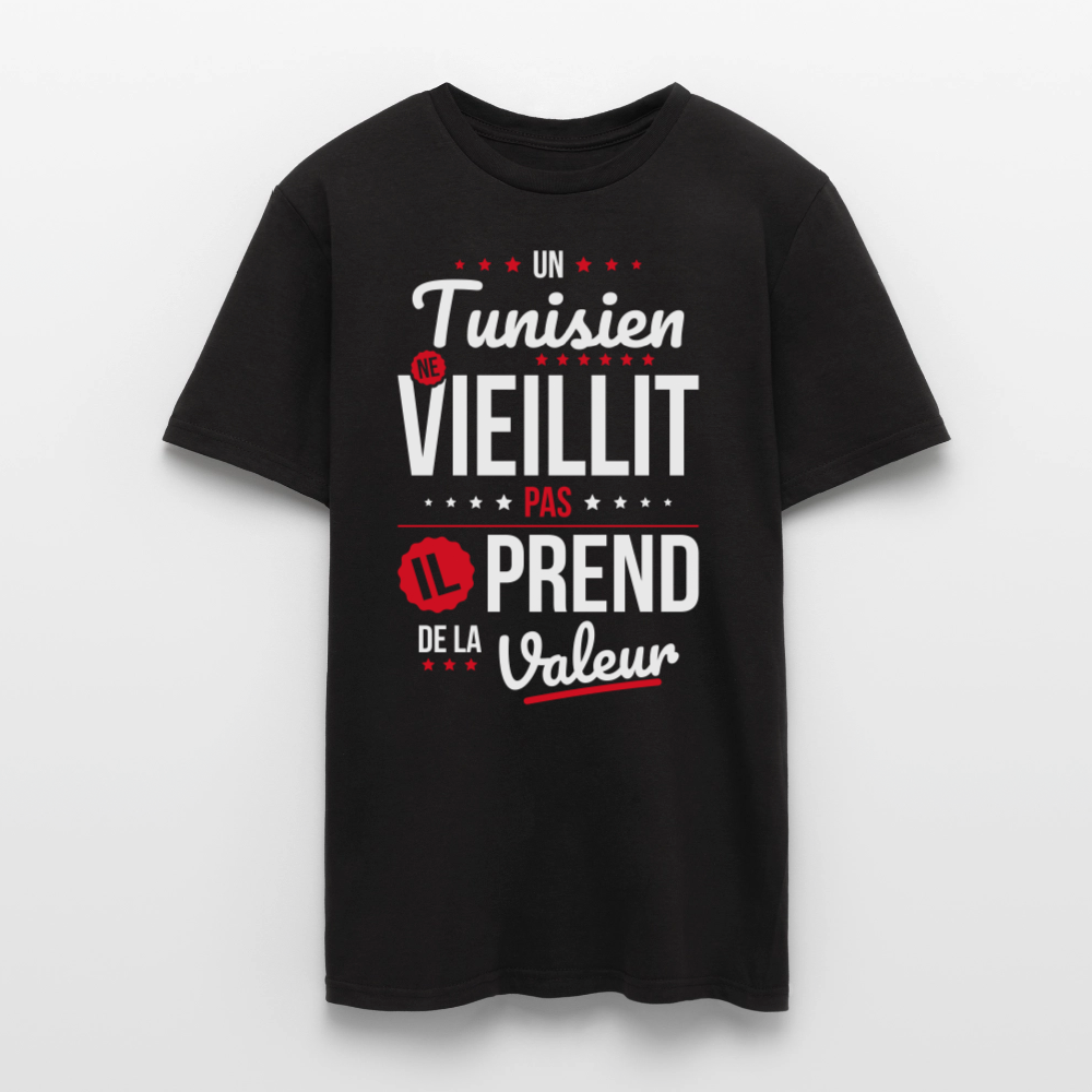 T-shirt Homme - Un Tunisien ne vieillit pas - noir