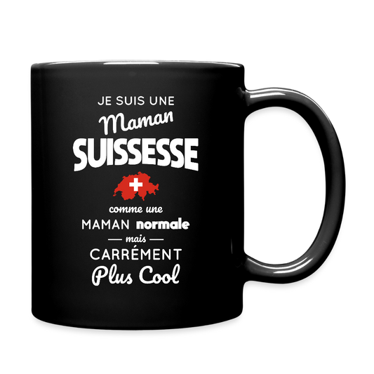 Mug uni - Maman Suissesse plus cool - noir