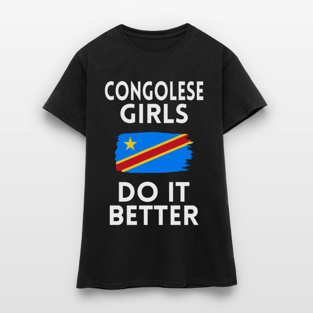 T-shirt femme - Congolese Girls Do It Better - RDC - noir