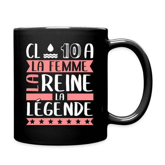 Mug uni Claudia rébus – La femme, la reine, la légende - noir