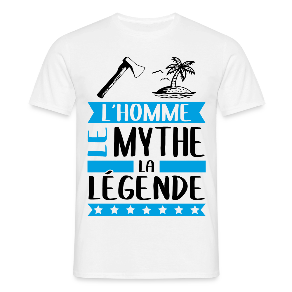 T-shirt homme coloris clair Achille rébus – Mythe et légende - blanc