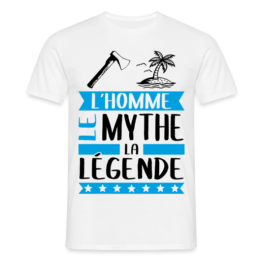 T-shirt homme coloris clair Achille rébus – Mythe et légende - blanc