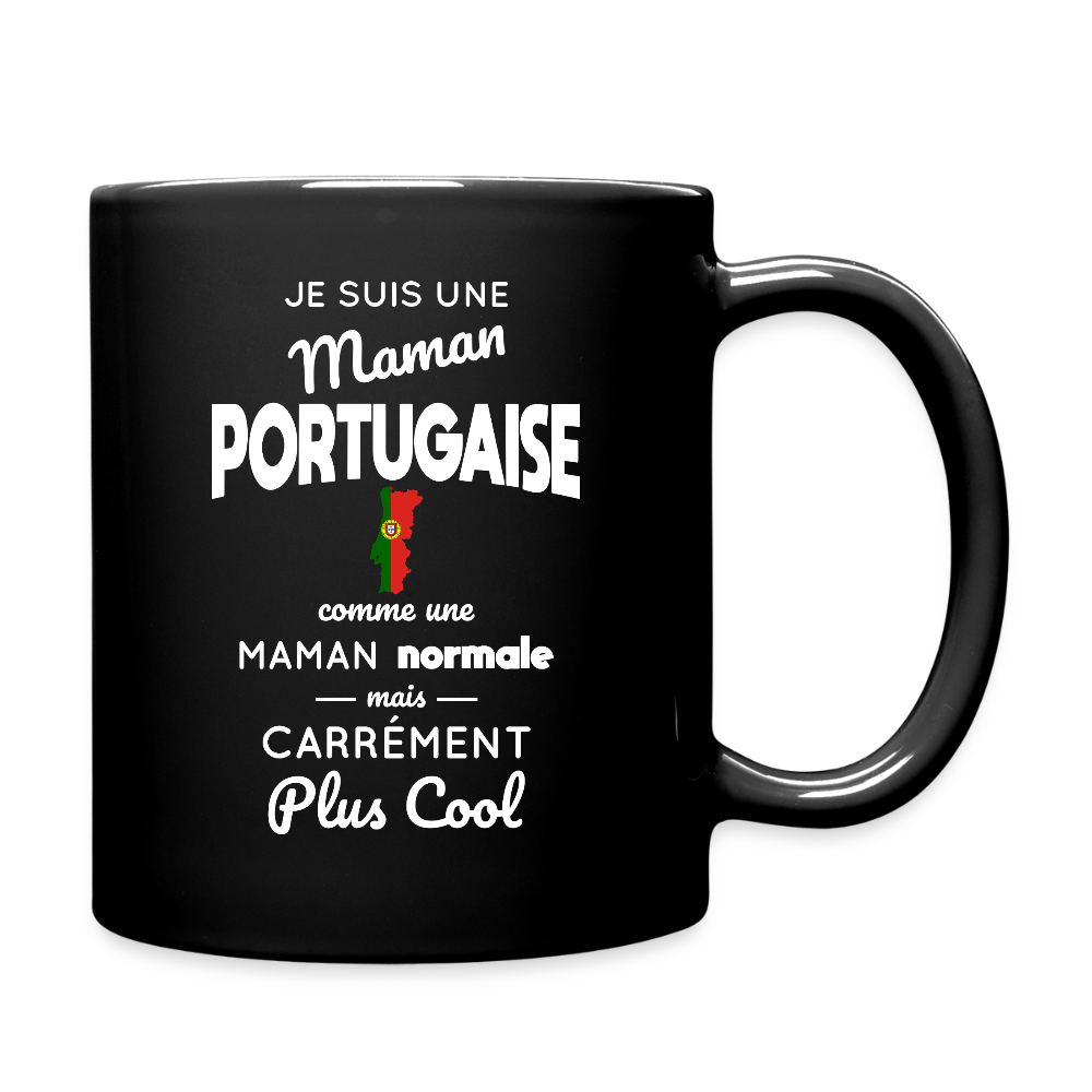 Mug uni - Maman Portugaise plus cool - noir
