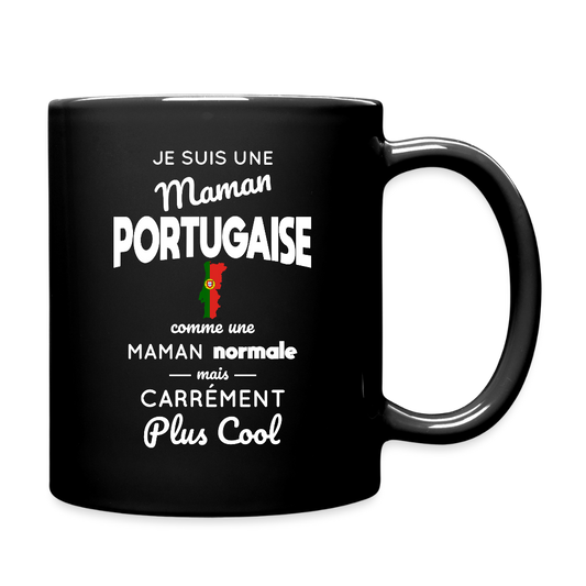 Mug uni - Maman Portugaise plus cool - noir