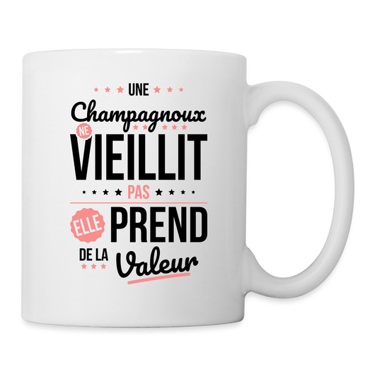 Mug blanc -  Une Champagnoux ne vieillit pas - blanc