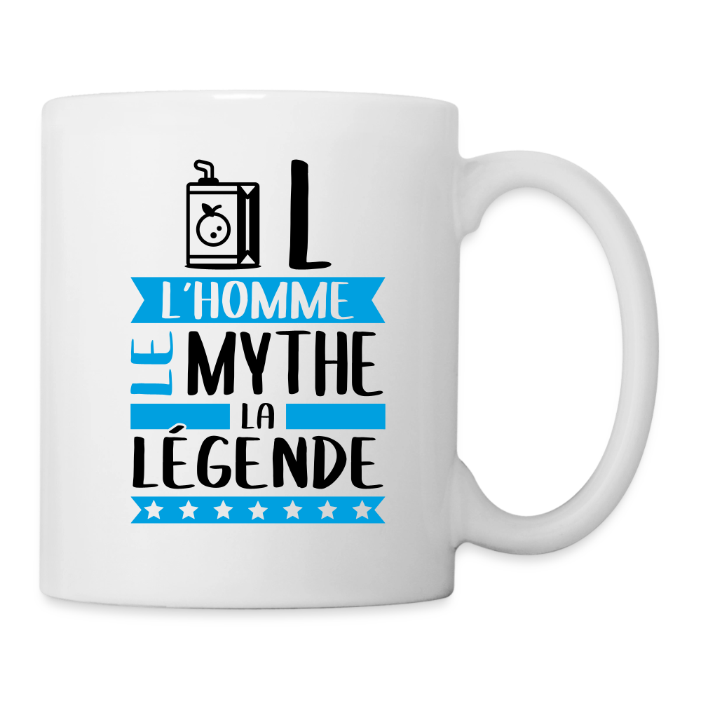 Mug blanc Jules rébus – L’homme, le mythe, la légende - blanc