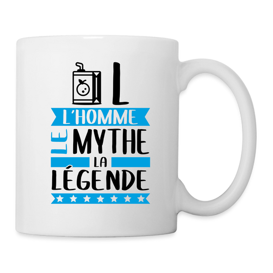 Mug blanc Jules rébus – L’homme, le mythe, la légende - blanc