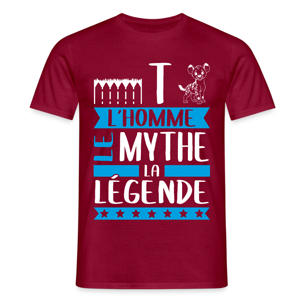 T-shirt homme Etienne rébus – L’homme, le mythe, la légende - rouge brique