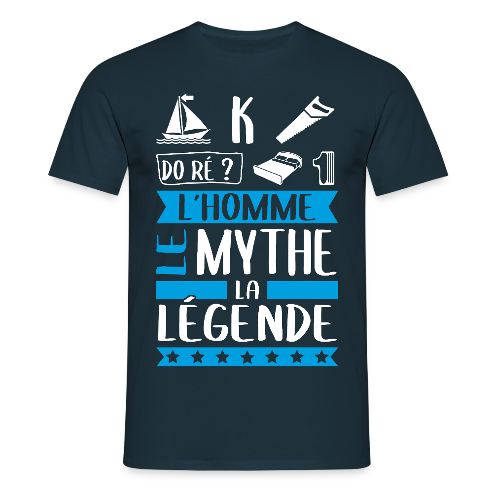 T-shirt homme Maximilien rébus – L’homme, le mythe, la légende - marine