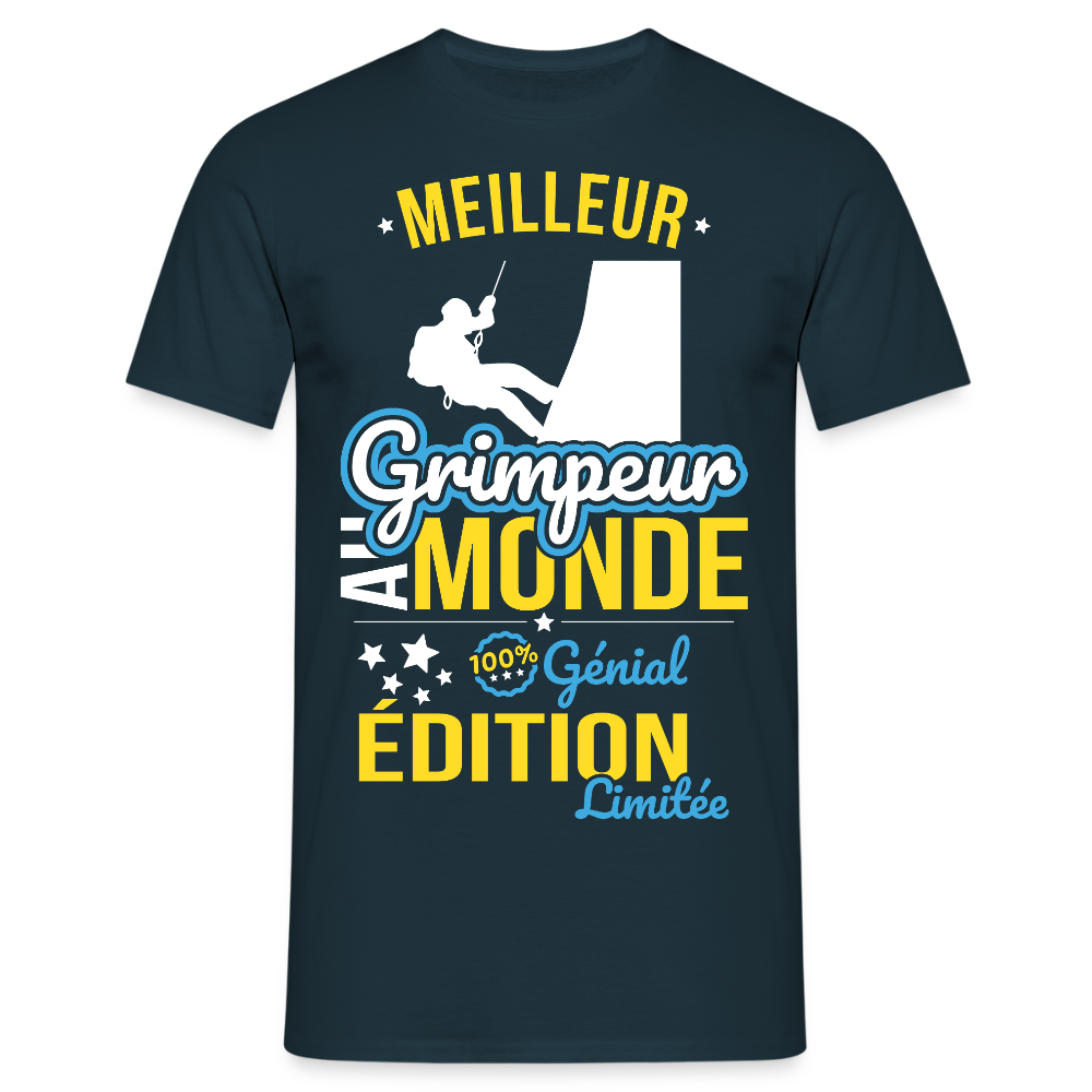 T-shirt Homme - Meilleur Grimpeur au monde - 100% génial - marine