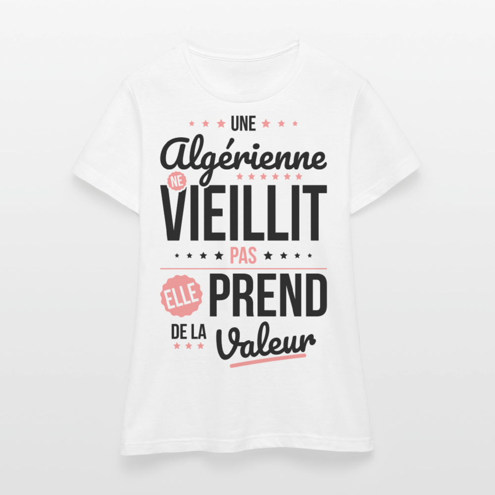 T-shirt Femme -  Une Algérienne ne vieillit pas - blanc