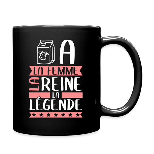 Mug uni Léa rébus – La femme, la reine, la légende - noir