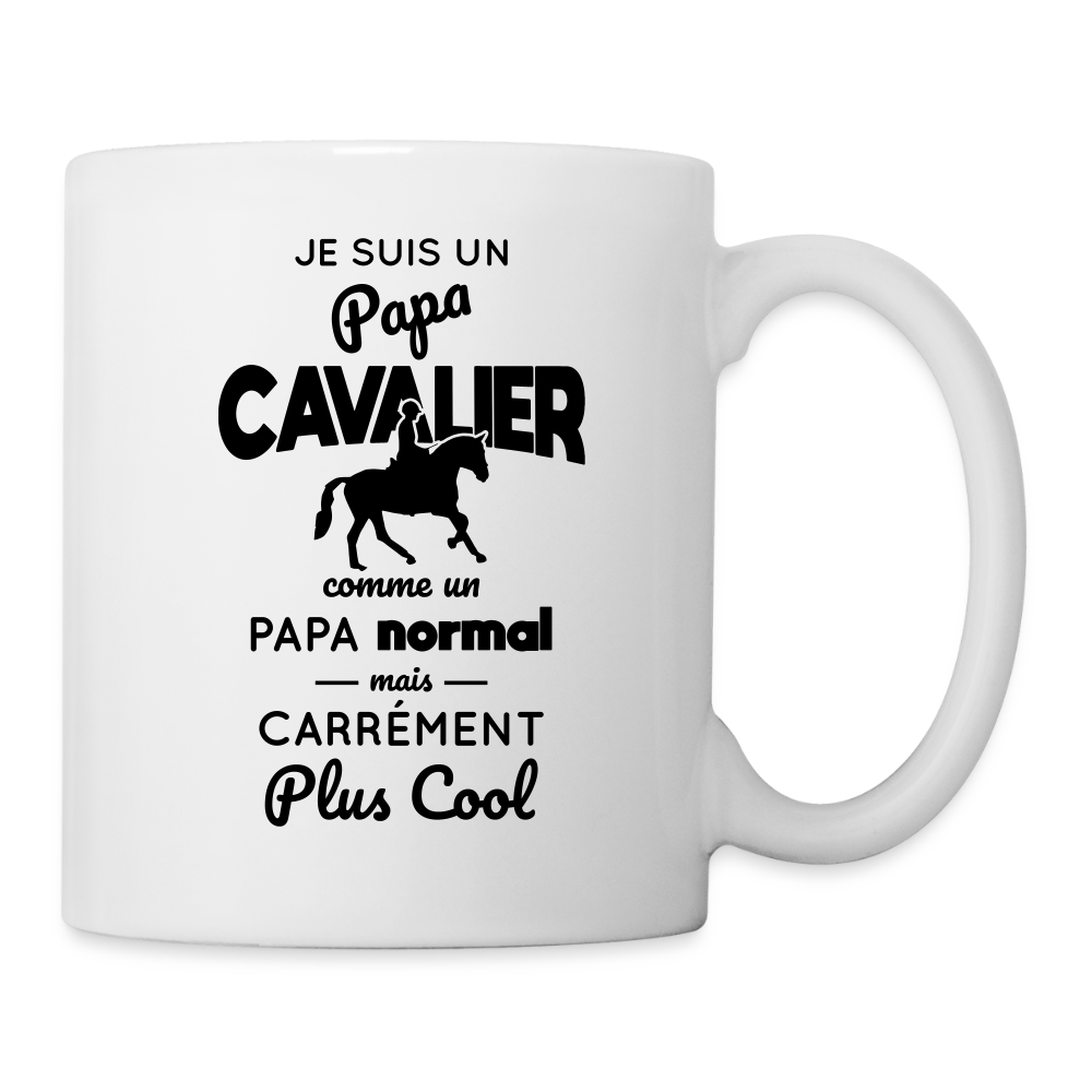 Mug blanc - Papa cavalier plus cool - blanc
