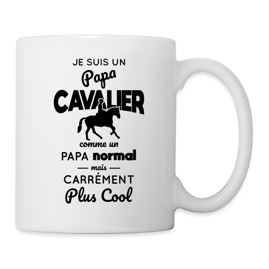 Mug blanc - Papa cavalier plus cool - blanc