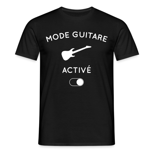 T-shirt Homme - Mode guitare activé - noir