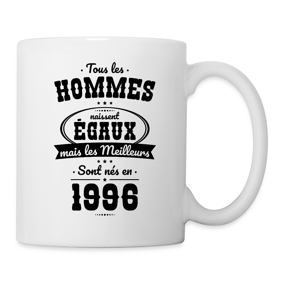 Mug blanc anniversaire homme 30 ans – Les meilleurs sont nés en 1996 - blanc