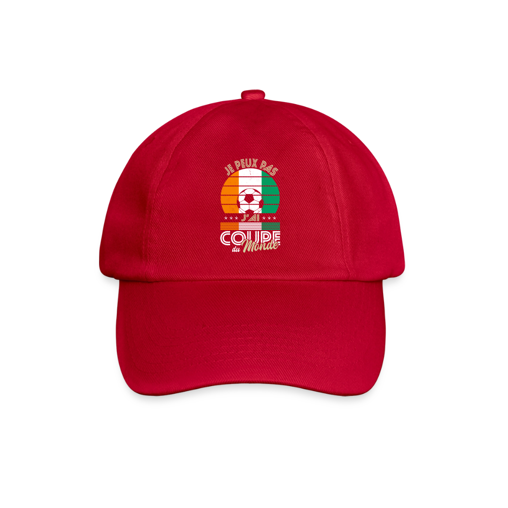 Casquette classique - Je peux pas j'ai Coupe du Monde - Côte d’Ivoire - rouge classique