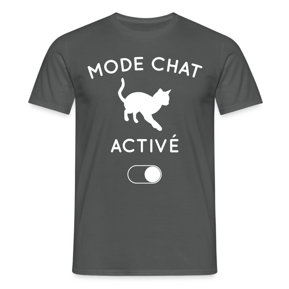 T-shirt Homme - Mode chat activé - charbon