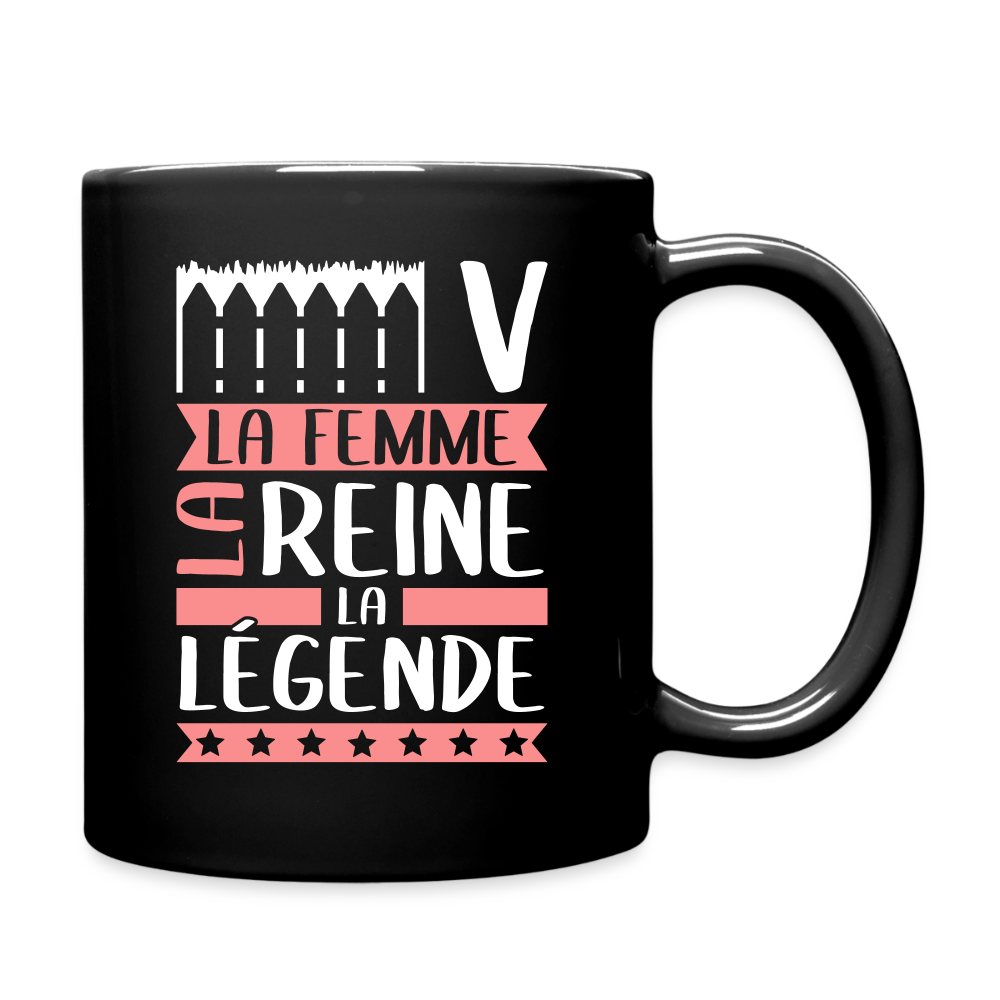 Mug uni Eve rébus – La femme, la reine, la légende - noir