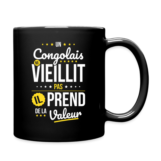 Mug uni - Un Congolais ne vieillit pas - noir