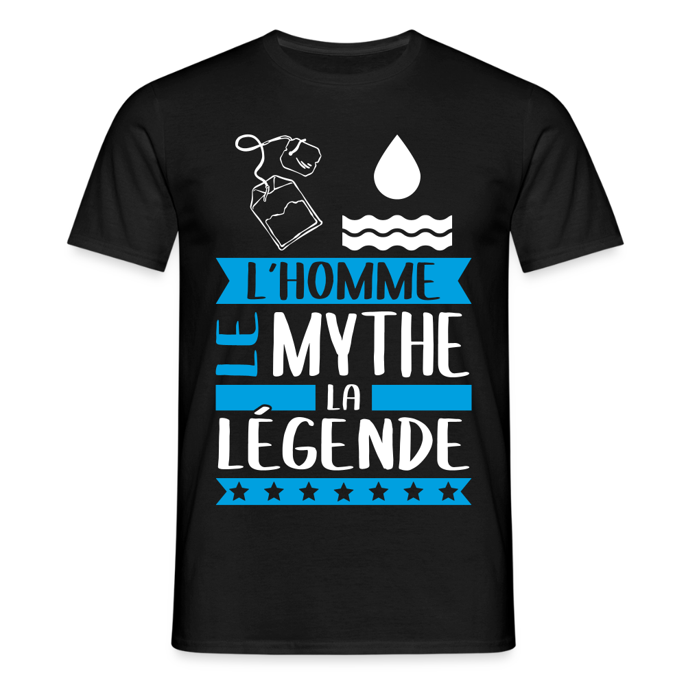 T-shirt homme Théo rébus – L’homme, le mythe, la légende - noir