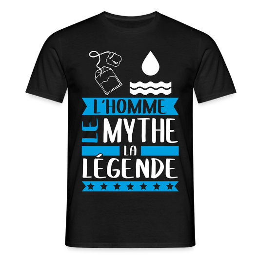 T-shirt homme Théo rébus – L’homme, le mythe, la légende - noir